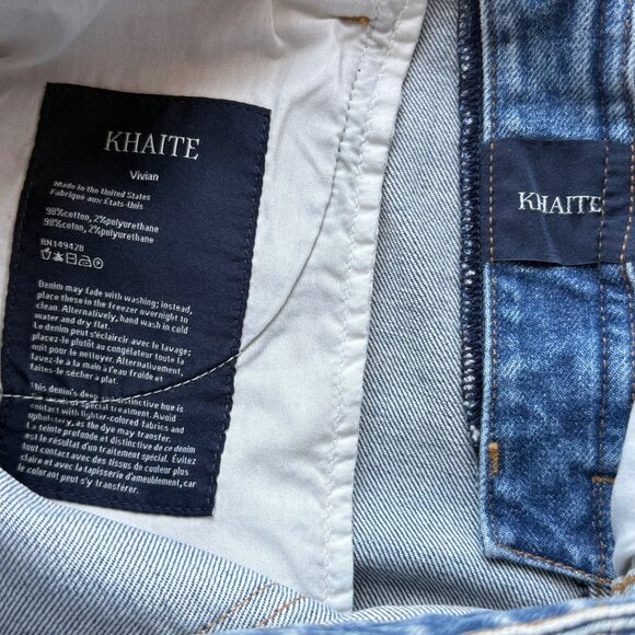 KHAITE Vivian Women's Straight Leg Jeans - Blue 26 - Picture 4 of 8